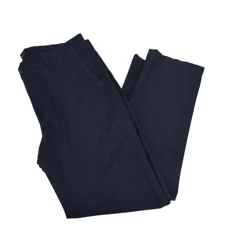 EUC Roundtree & Yorke Casual Dress Pants Cotton Spandex Blue Mens 36x30